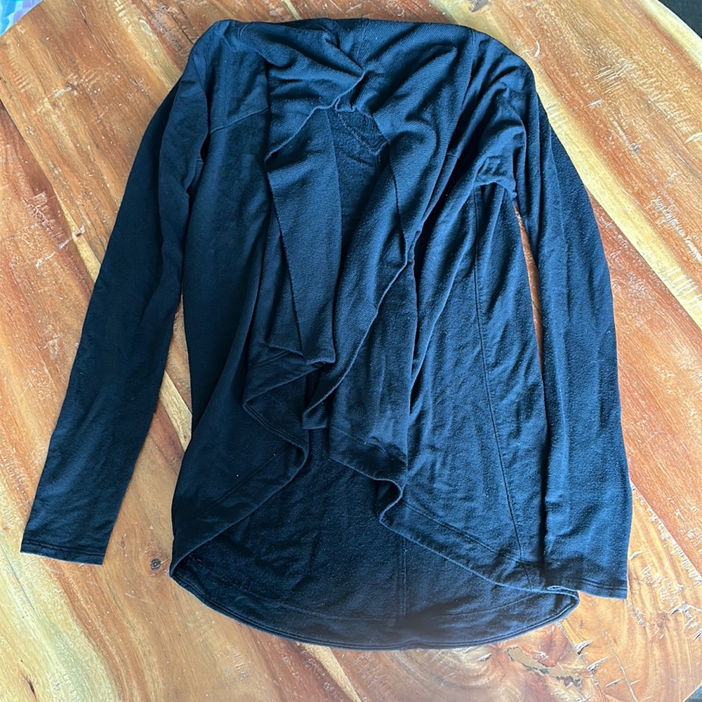 Athleta Black Pranayama Wrap Sweater